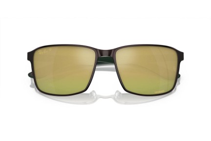 Okulary przeciwsłoneczne Ray-Ban Chromance Collection RB3721CH 188/6O Polarized Kwadratowe Brązowe