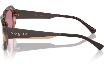 Okulary przeciwsłoneczne Vogue Eyewear VO5554S 314569 Prostokątne Brązowe
