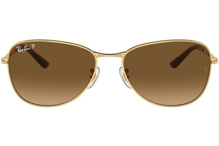 Okulary przeciwsłoneczne Ray-Ban RB3733 001/M2 Polarized Pilotki (Aviator) Złote