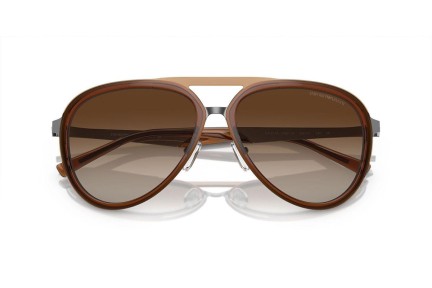 Okulary przeciwsłoneczne Emporio Armani EA2145 336013 Pilotki (Aviator) Brązowe