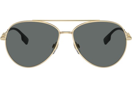 Okulary przeciwsłoneczne Burberry BE3147 110981 Polarized Pilotki (Aviator) Złote