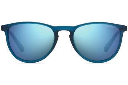 Okulary przeciwsłoneczne Polaroid Junior PLD8016/N UJO/JY Polarized Kwadratowe Niebieskie