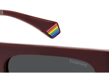 Okulary przeciwsłoneczne Polaroid PLD6224/S/X LHF/M9 Polarized Flat Top Czerwone