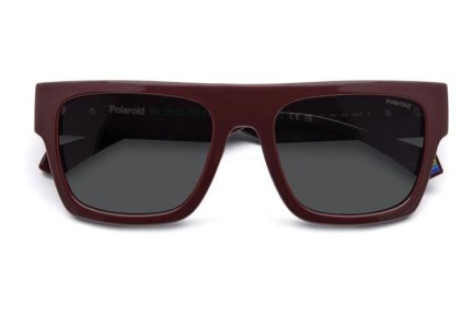 Okulary przeciwsłoneczne Polaroid PLD6224/S/X LHF/M9 Polarized Flat Top Czerwone