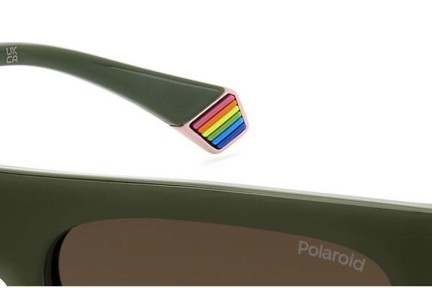 Okulary przeciwsłoneczne Polaroid PLD6224/S/X 1ED/LA Polarized Flat Top Zielone