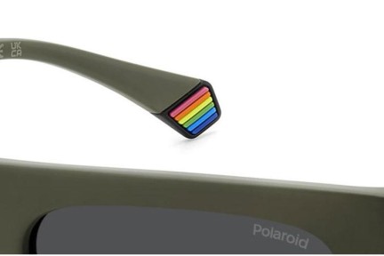 Okulary przeciwsłoneczne Polaroid PLD6224/S/X 3Y5/M9 Polarized Flat Top Zielone