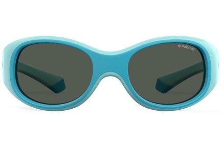 Okulary przeciwsłoneczne Polaroid Junior PLD8038/S MVU/M9 Polarized Owalne Niebieskie