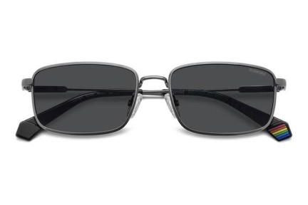 Слънчеви очила Polaroid PLD6227/S/X KJ1/M9 Polarized Правоъгълни Сива