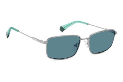 Слънчеви очила Polaroid PLD6227/S/X 6LB/C3 Polarized Правоъгълни Сребърна