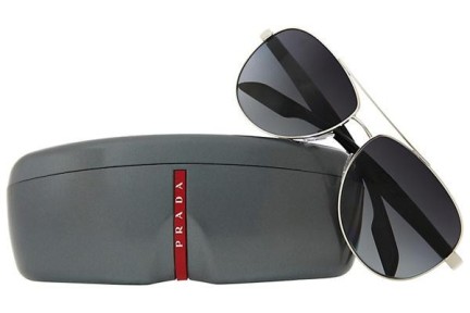 Ochelari de soare Prada Linea Rossa PS53PS 1BC5W1 Polarized Pilot Argintii