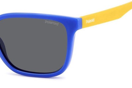 Okulary przeciwsłoneczne Polaroid Junior PLD8063/S DCD/M9 Polarized Prostokątne Niebieskie