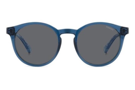 Zonnebril Polaroid Junior PLD8061/S ZX9/M9 Polarized Ronde Blauw