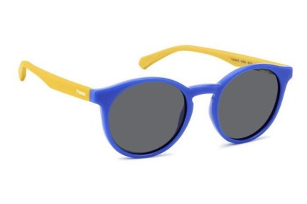 Okulary przeciwsłoneczne Polaroid Junior PLD8061/S DCD/M9 Polarized Okrągłe Niebieskie