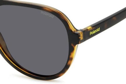 Okulary przeciwsłoneczne Polaroid Junior PLD8046/S/T 086/M9 Polarized Pilotki (Aviator) Havana