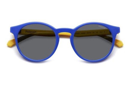 Okulary przeciwsłoneczne Polaroid Junior PLD8061/S DCD/M9 Polarized Okrągłe Niebieskie