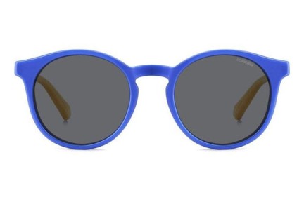 Okulary przeciwsłoneczne Polaroid Junior PLD8061/S DCD/M9 Polarized Okrągłe Niebieskie