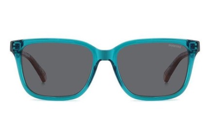 Слънчеви очила Polaroid Junior PLD8063/S TCF/M9 Polarized Правоъгълни Зелена