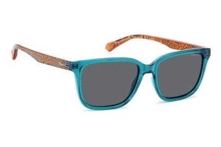 Слънчеви очила Polaroid Junior PLD8063/S TCF/M9 Polarized Правоъгълни Зелена