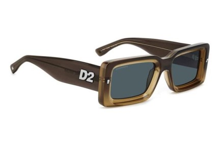 Okulary przeciwsłoneczne Dsquared2 D20142/S 9EN/KU Prostokątne Brązowe