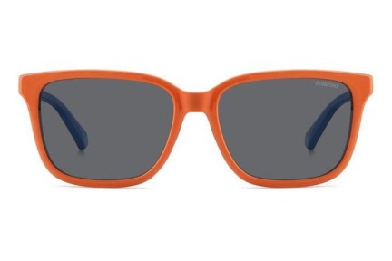 Слънчеви очила Polaroid Junior PLD8063/S L7Q/M9 Polarized Правоъгълни Оранжева