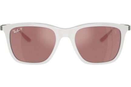 Слънчеви очила Ray-Ban RB4433M F625H2 Polarized Правоъгълни Бяла