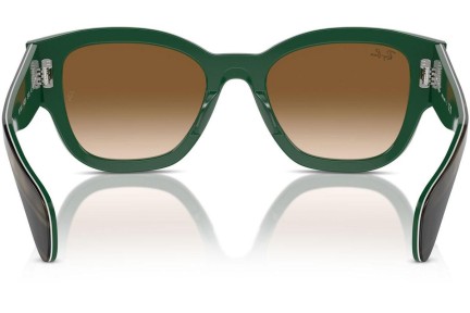 Okulary przeciwsłoneczne Ray-Ban RB7681S 140251 Kwadratowe Zielone