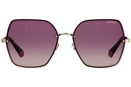 Okulary przeciwsłoneczne Polaroid PLD4091/S S9E/JR Polarized Oversize Złote