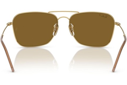 Слънчеви очила Ray-Ban Caravan Reverse RBR0102S 001/83 Polarized Правоъгълни Златна