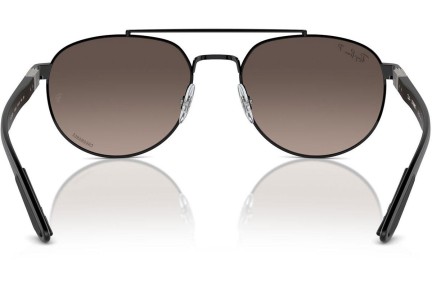 Okulary przeciwsłoneczne Ray-Ban RB3736CH 002/5J Polarized Prostokątne Czarne