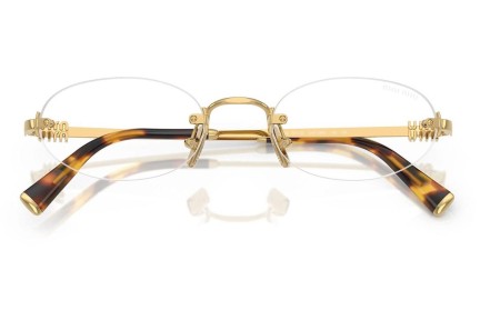 Okulary przeciwsłoneczne Miu Miu MUA54S 5AK08N blue-light [non-prescription] Owalne Złote