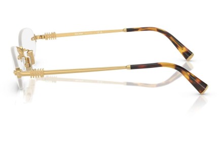 Okulary przeciwsłoneczne Miu Miu MUA54S 5AK08N blue-light [non-prescription] Owalne Złote