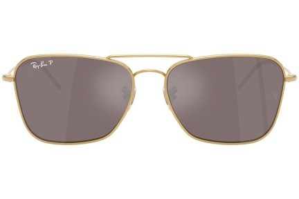 Слънчеви очила Ray-Ban Caravan Reverse RBR0102S 001/LB Polarized Правоъгълни Златна