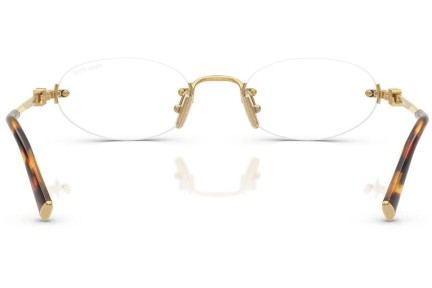 Okulary przeciwsłoneczne Miu Miu MUA54S 5AK08N blue-light [non-prescription] Owalne Złote