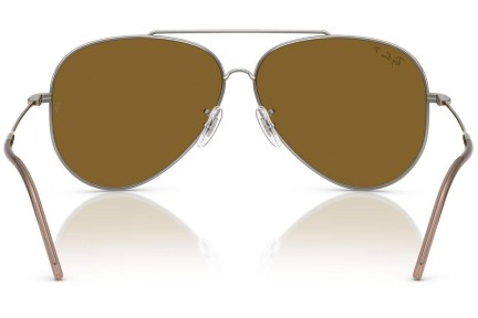 Okulary przeciwsłoneczne Ray-Ban Aviator Reverse RBR0101S 004/83 Polarized Pilotki (Aviator) Srebrne