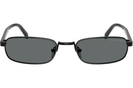 Solbriller Prada PRB54S 1AB5Z1 Polarized Rektangulær Sort