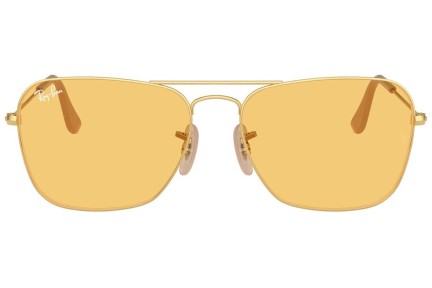 Okulary przeciwsłoneczne Ray-Ban Caravan RB3136 001/4A Pilotki (Aviator) Złote