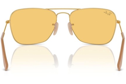 Okulary przeciwsłoneczne Ray-Ban Caravan RB3136 001/4A Pilotki (Aviator) Złote