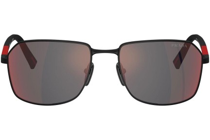 Okulary przeciwsłoneczne Prada Linea Rossa PSA51S DG008F Prostokątne Czarne