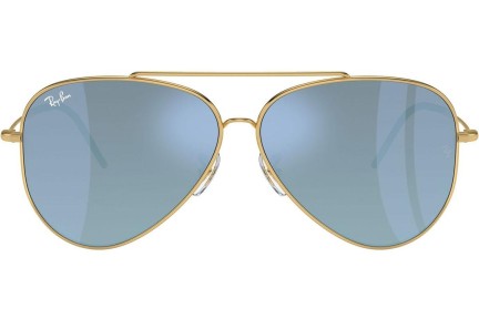 Okulary przeciwsłoneczne Ray-Ban Aviator Reverse RBR0101S 001/GA Pilotki (Aviator) Złote