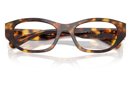 Okulary korekcyjne Miu Miu MU03WV 14L1O1 Prostokątne Havana