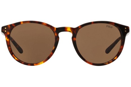 Okulary przeciwsłoneczne Polo Ralph Lauren PH4110 513473 Okrągłe Havana