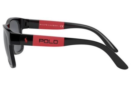 Okulary przeciwsłoneczne Polo Ralph Lauren PH4162 500187 Kwadratowe Czarne
