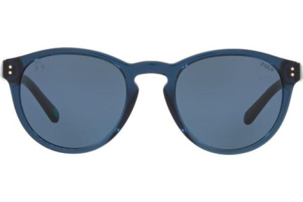 Okulary przeciwsłoneczne Polo Ralph Lauren PH4172 595580 Okrągłe Niebieskie