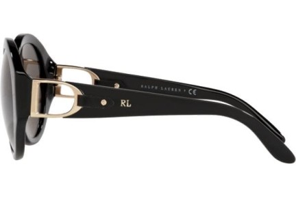 Okulary przeciwsłoneczne Ralph Lauren RL8188Q 500187 Okrągłe Czarne