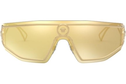 Okulary przeciwsłoneczne Versace Medusa Shield VE2226 10027P Pojedyncze | Shield Złote