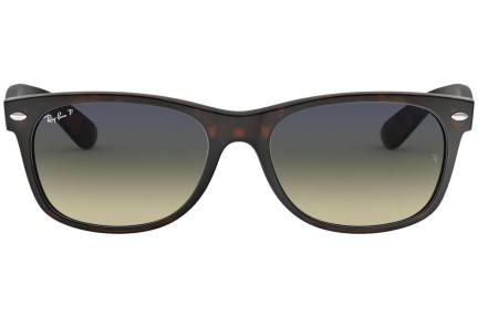 Okulary przeciwsłoneczne Ray-Ban New Wayfarer Classic RB2132 894/76 Polarized Kwadratowe Havana