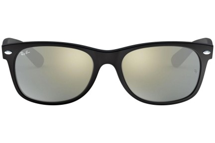 Okulary przeciwsłoneczne Ray-Ban New Wayfarer Flash RB2132 622/30 Kwadratowe Czarne