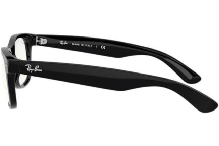 Okulary przeciwsłoneczne Ray-Ban New Wayfarer Everglasses RB2132 901/BF blue-light [non-prescription] Kwadratowe Czarne