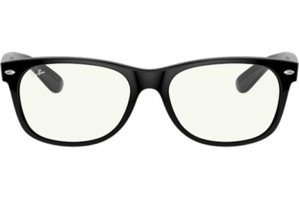 Okulary przeciwsłoneczne Ray-Ban New Wayfarer Everglasses RB2132 901/BF blue-light [non-prescription] Kwadratowe Czarne