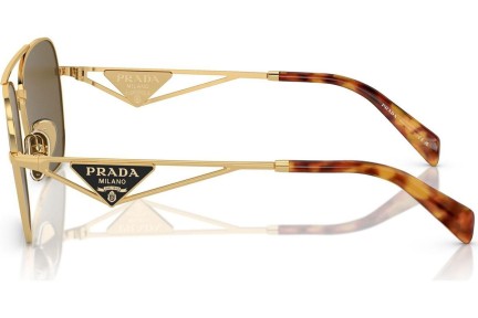 Okulary przeciwsłoneczne Prada PRA50S 5AK01T Kwadratowe Złote